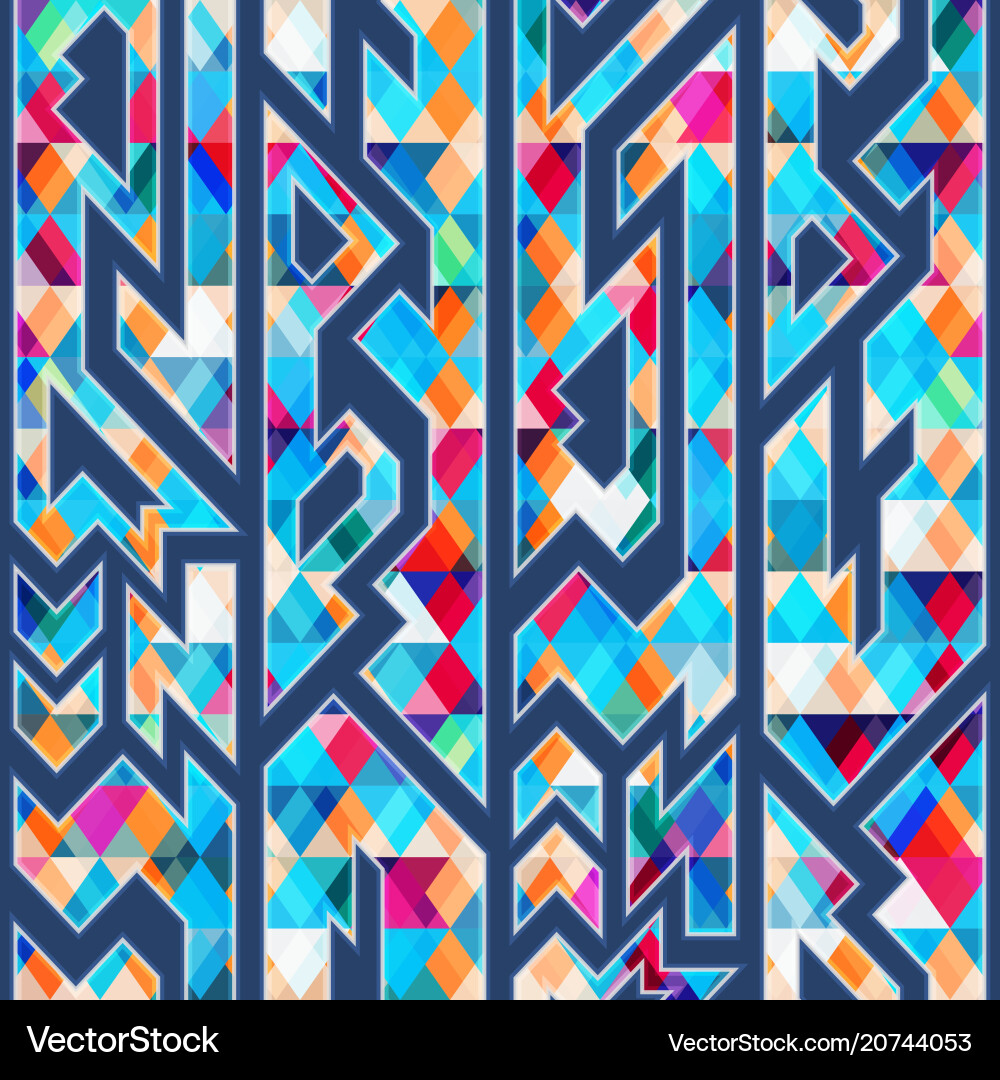 Geometric Pattern - Bright & Colorful Vector Image
