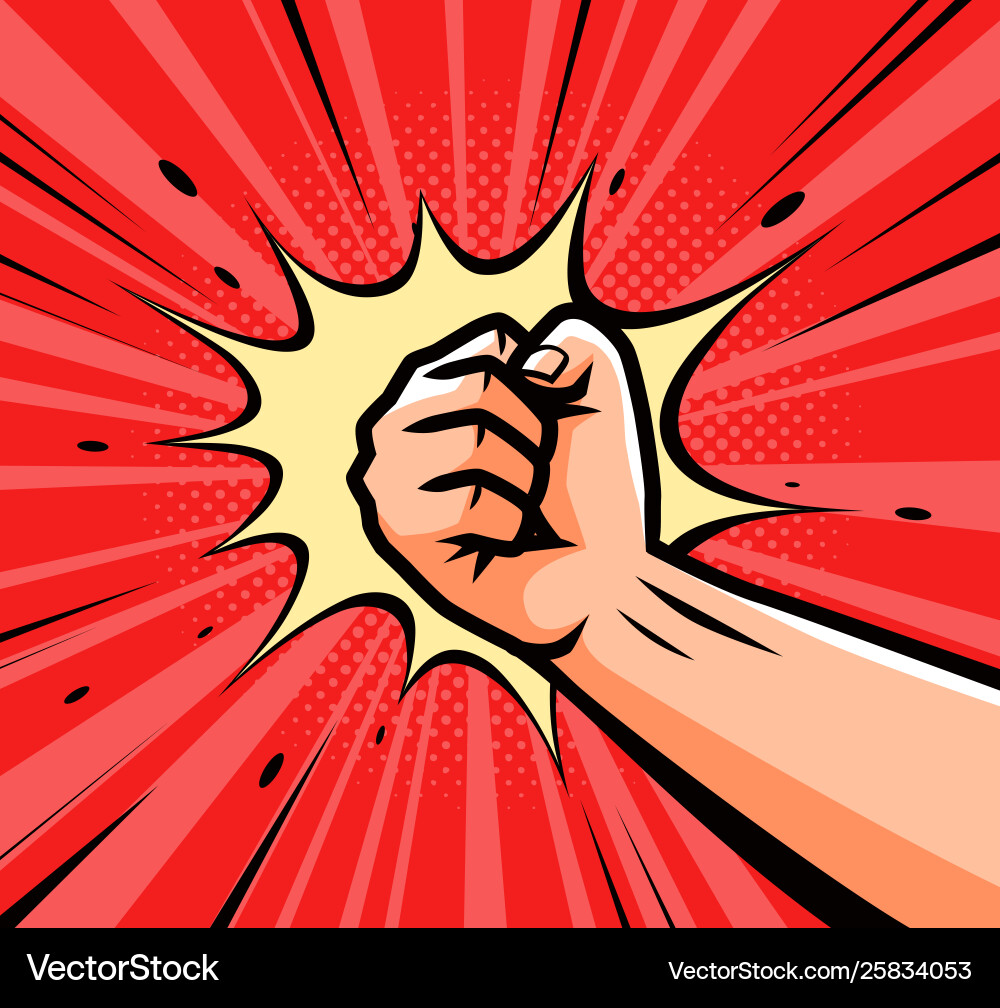 Retro-Pop-Art-Punch Vektorbild