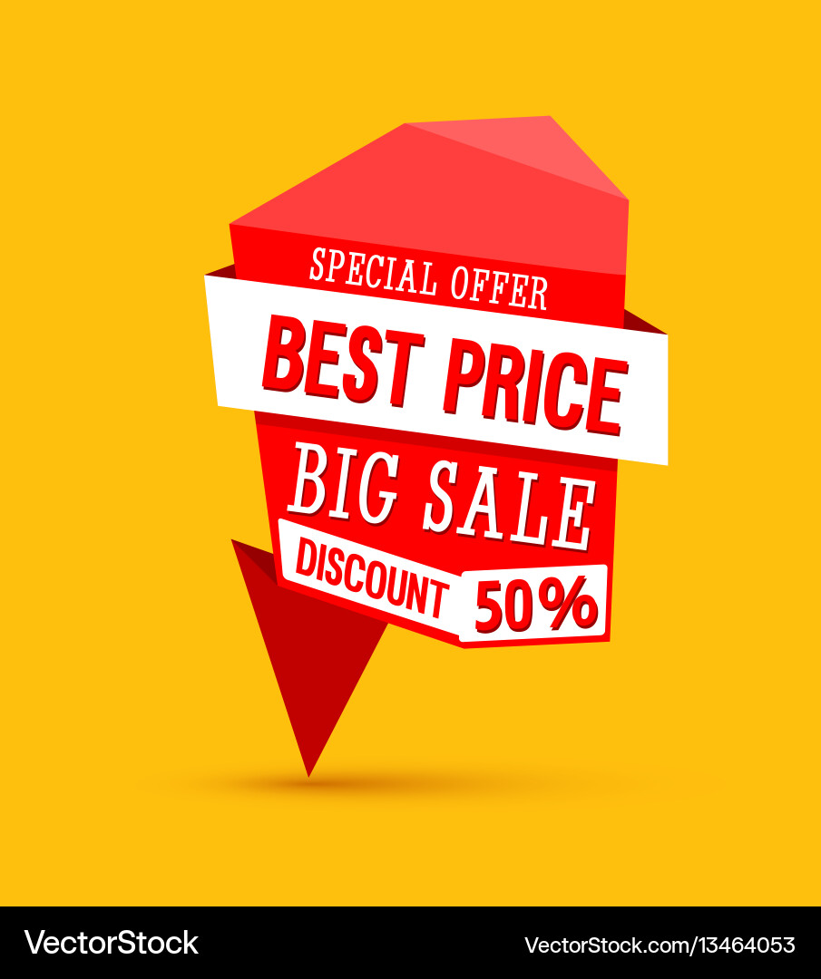 Sale best price banner vector image