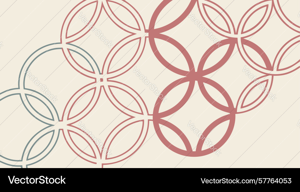 Seamless interlocking rings abstract pattern vector image