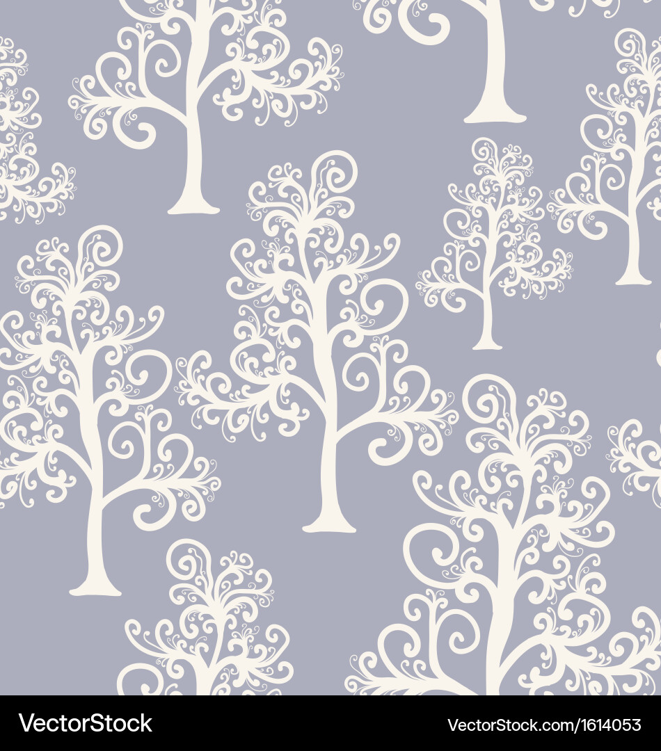 Seamless pattern of imaginative trees Vector Image