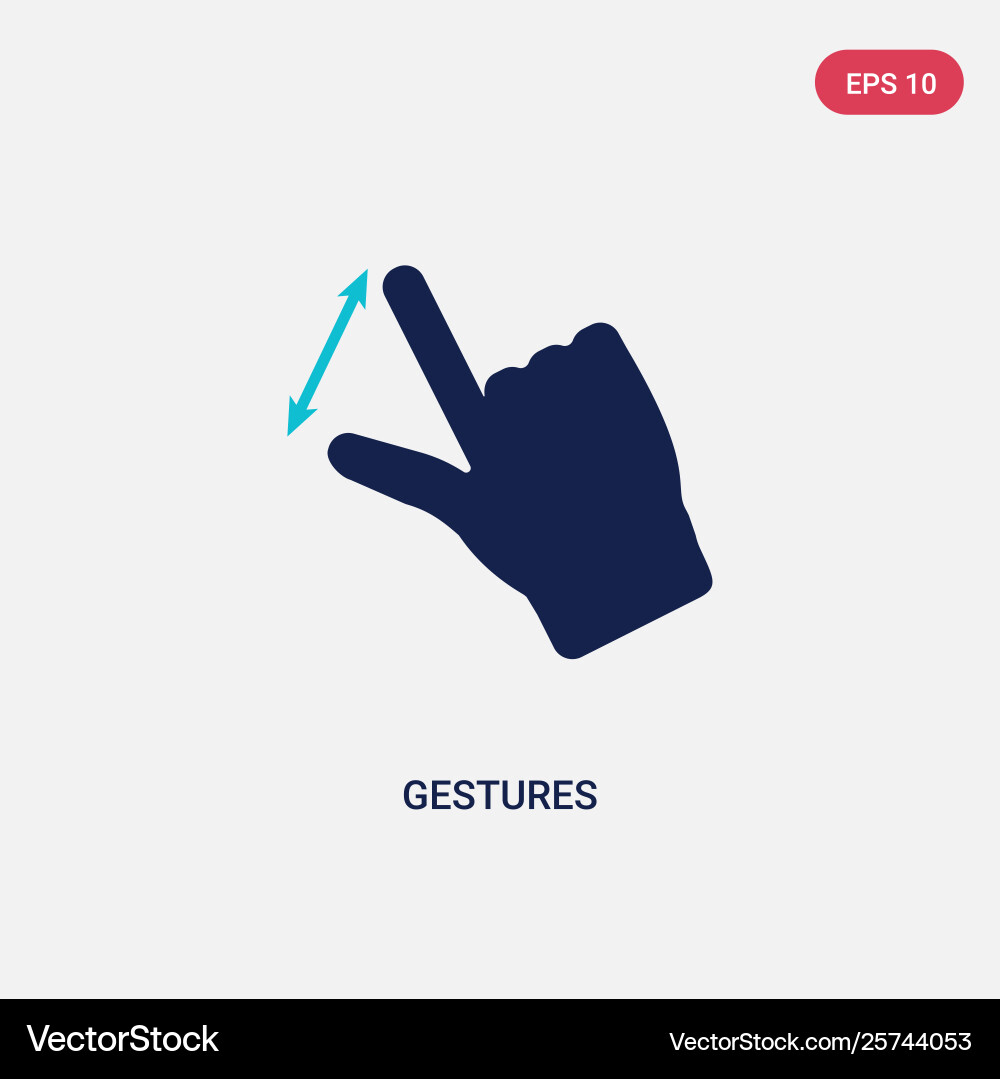 Two color gestures icon from concept isolated Two color gestures icon from concept isolated vector image