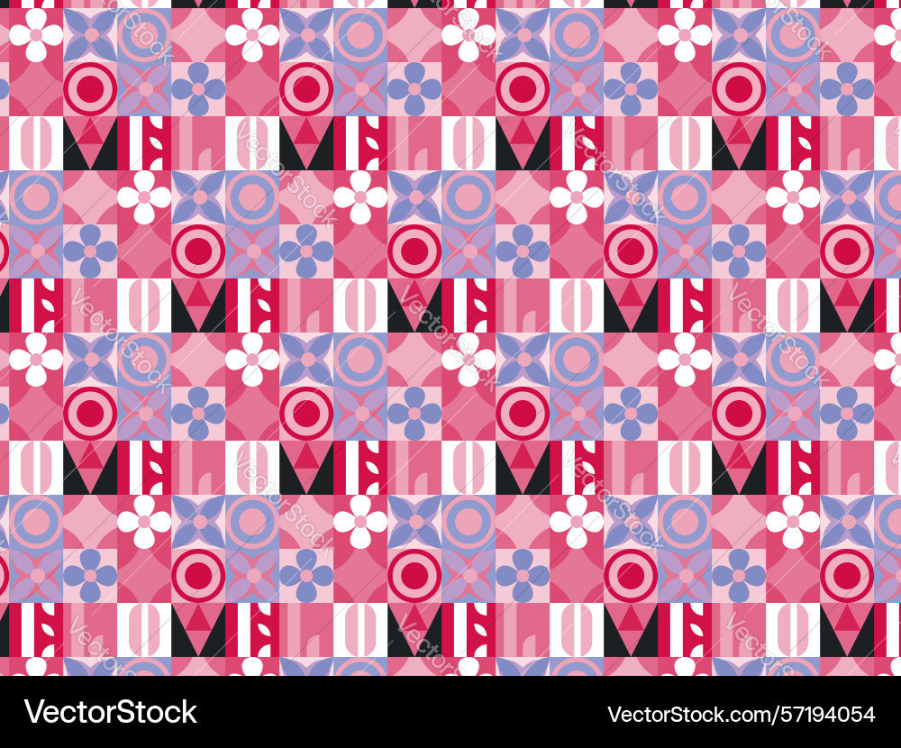 Abstract geometric retro seamless pattern Vector Image