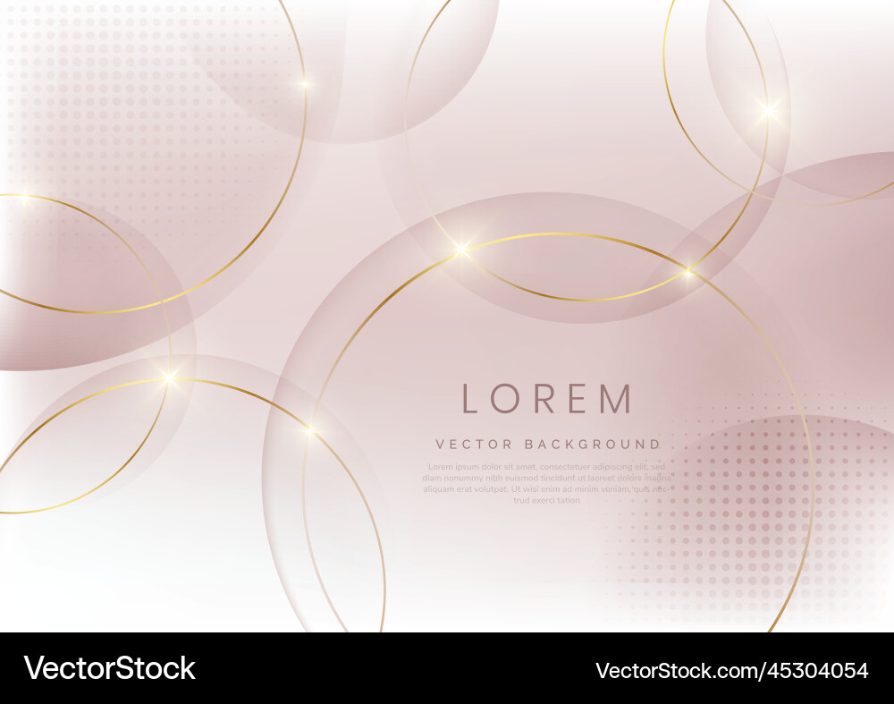 Abstract gold circles lines overlapping on soft Abstract gold circles lines overlapping on soft vector image