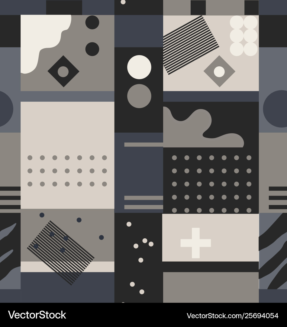 Abstract seamless pattern design with geometric vector image