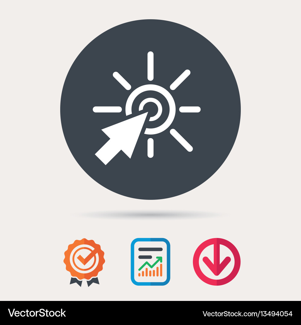 Click icon computer mouse cursor sign vector image