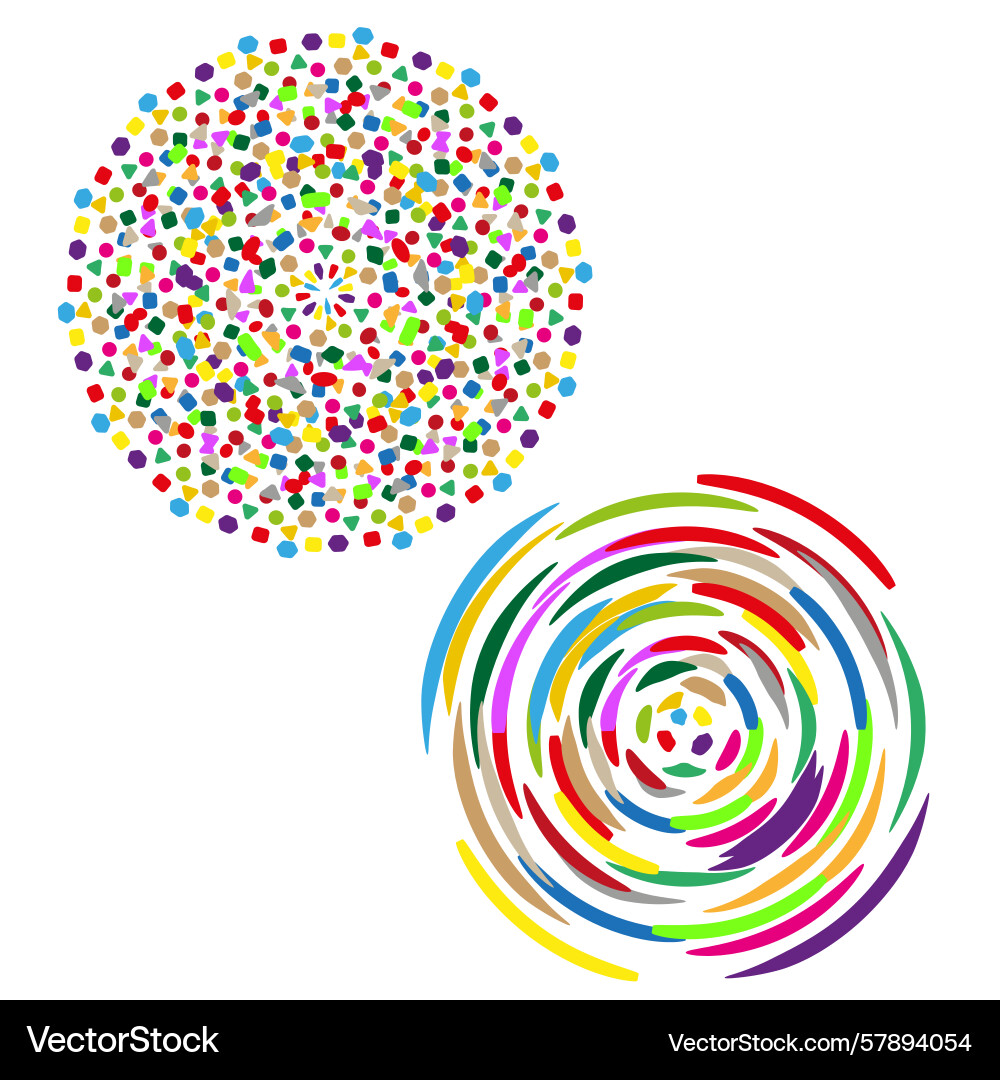 Colorful dot circle abstract splatter pattern Vector Image