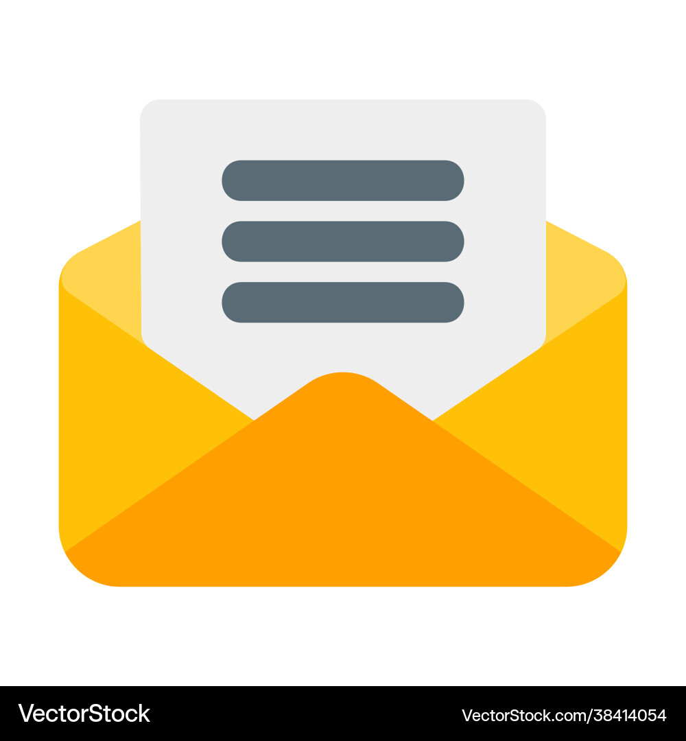 Email icon in flat style for any projects 1 vector image