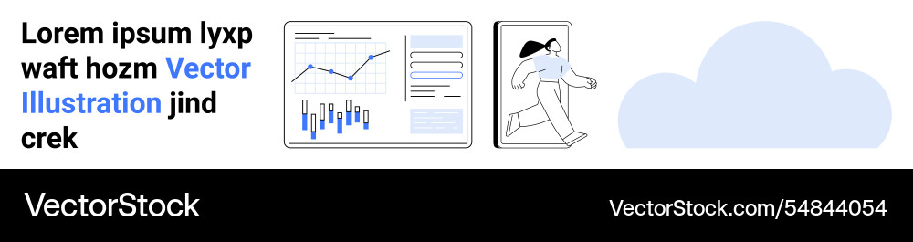 Engaging data analytics mobile access and cloud Engaging data analytics mobile access and cloud vector image