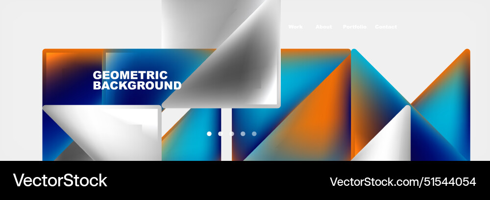 Gradient triangles composition with bright fluid Vector Image