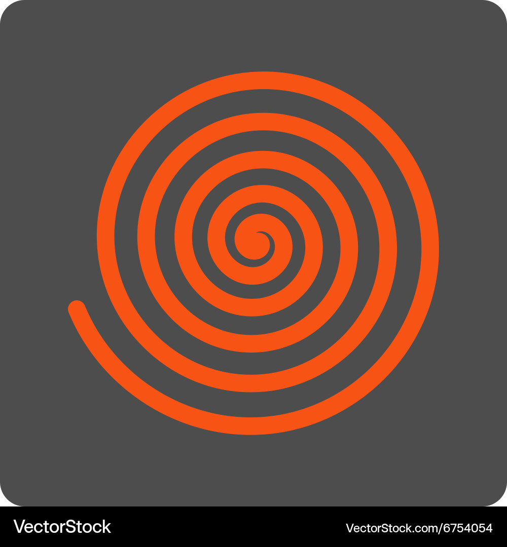 Hypnosis rounded square button vector image
