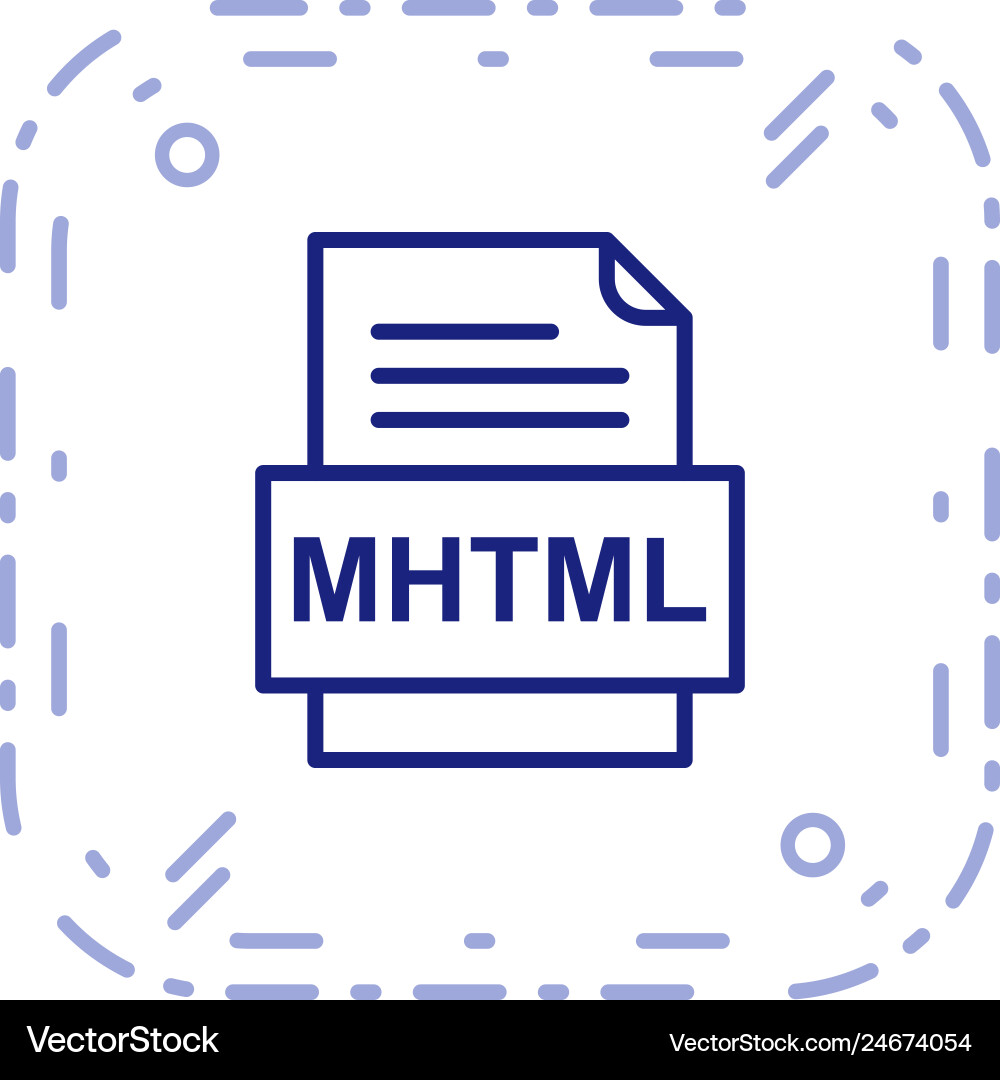 Mhtml file document icon Vector Image