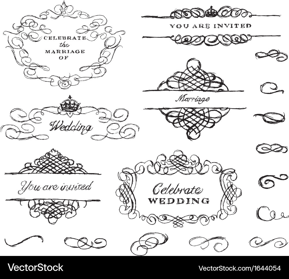 Ornate frame set Royalty Free Vector Image - VectorStock