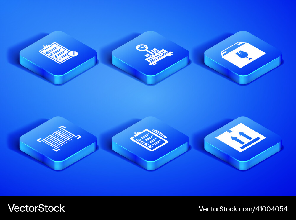 Set cardboard box with traffic verification Set cardboard box with traffic verification vector image