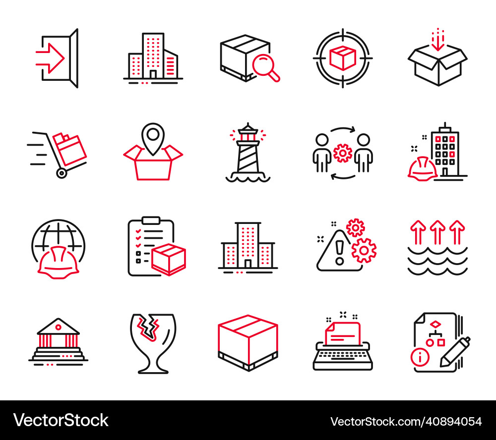 Set of industrial icons related Vector Image