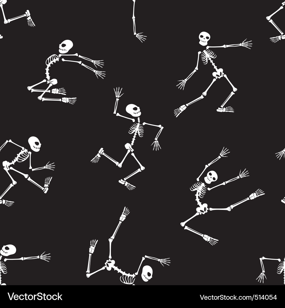Skeleton seamless Royalty Free Vector Image - VectorStock