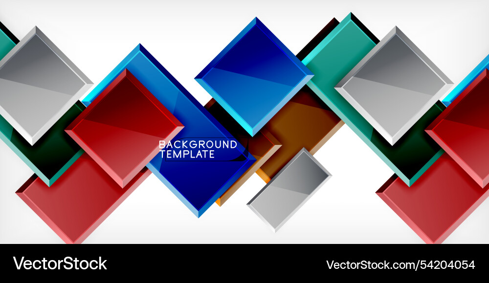 Square shape color abstract geometry Square shape color abstract geometry Vector Image