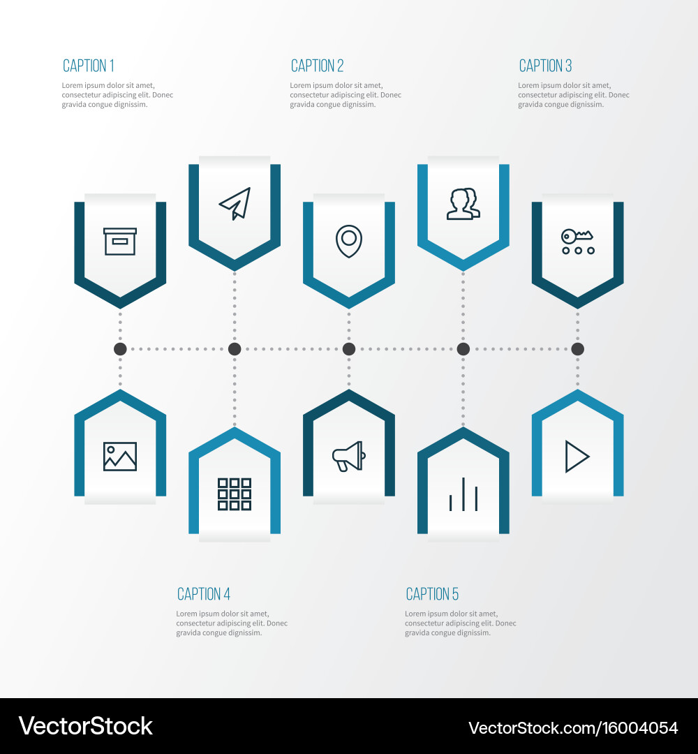 User outline icons set collection of send Vector Image