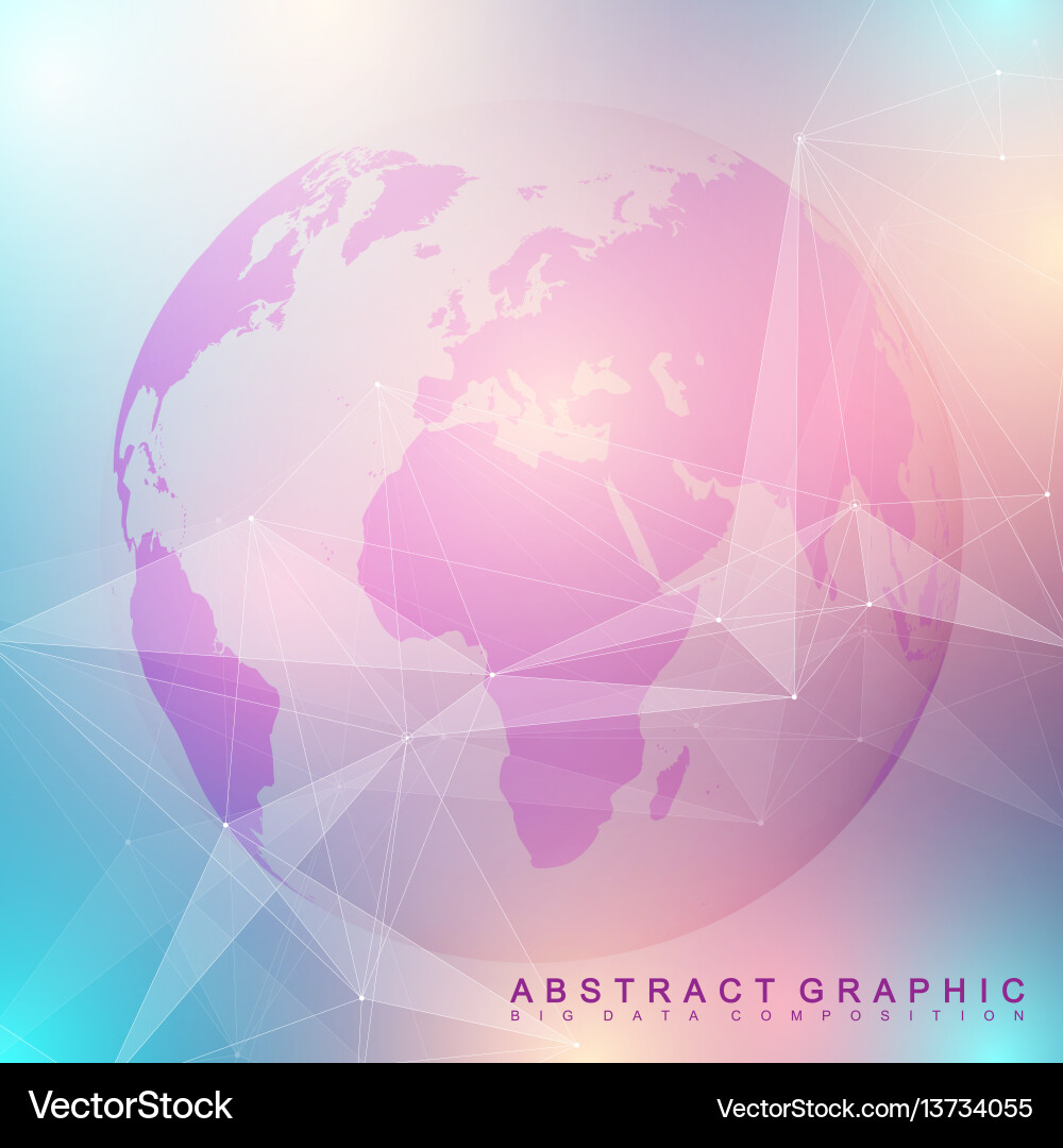 Abstract Planet Network Vector Image