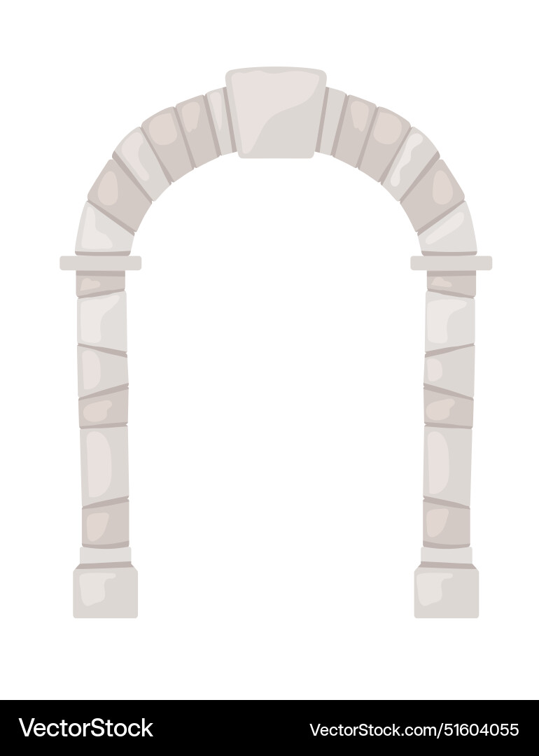 Architecture arch with columns ancient pillars Vector Image