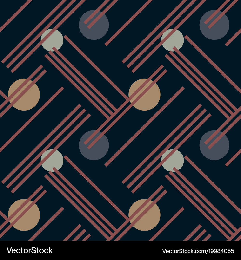 Diagonal Line & Circle Pattern vector image
