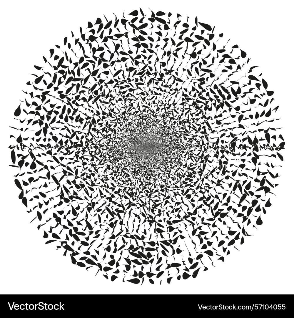 Dot shape icon radial circular pattern abstract Vector Image