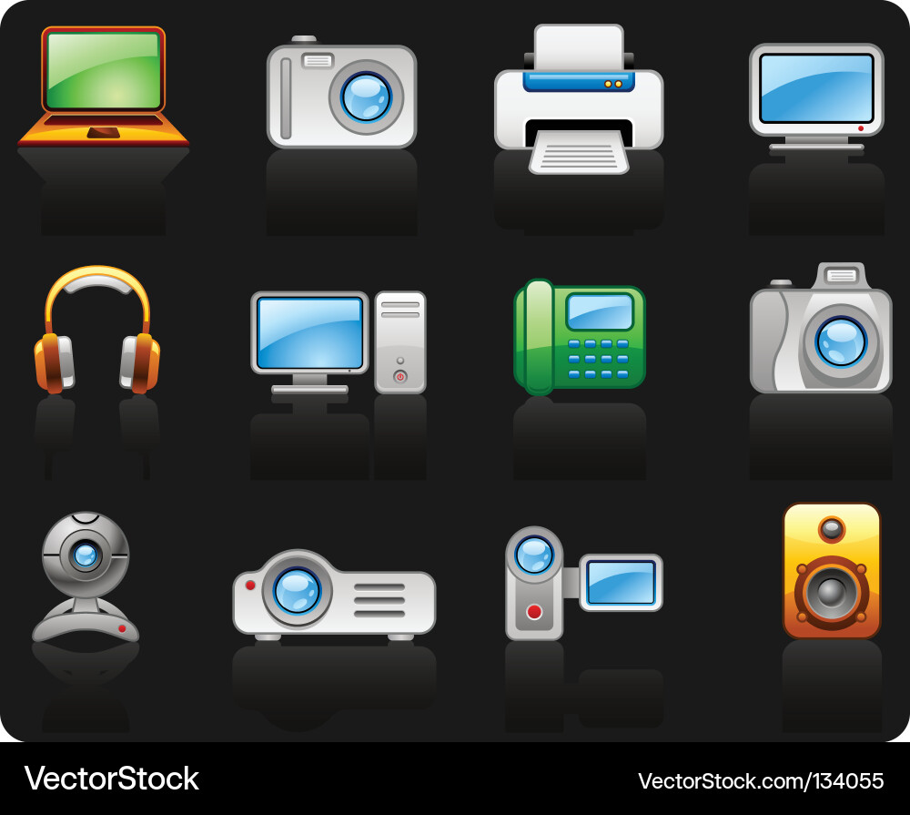 Electronics Icon Set vector image