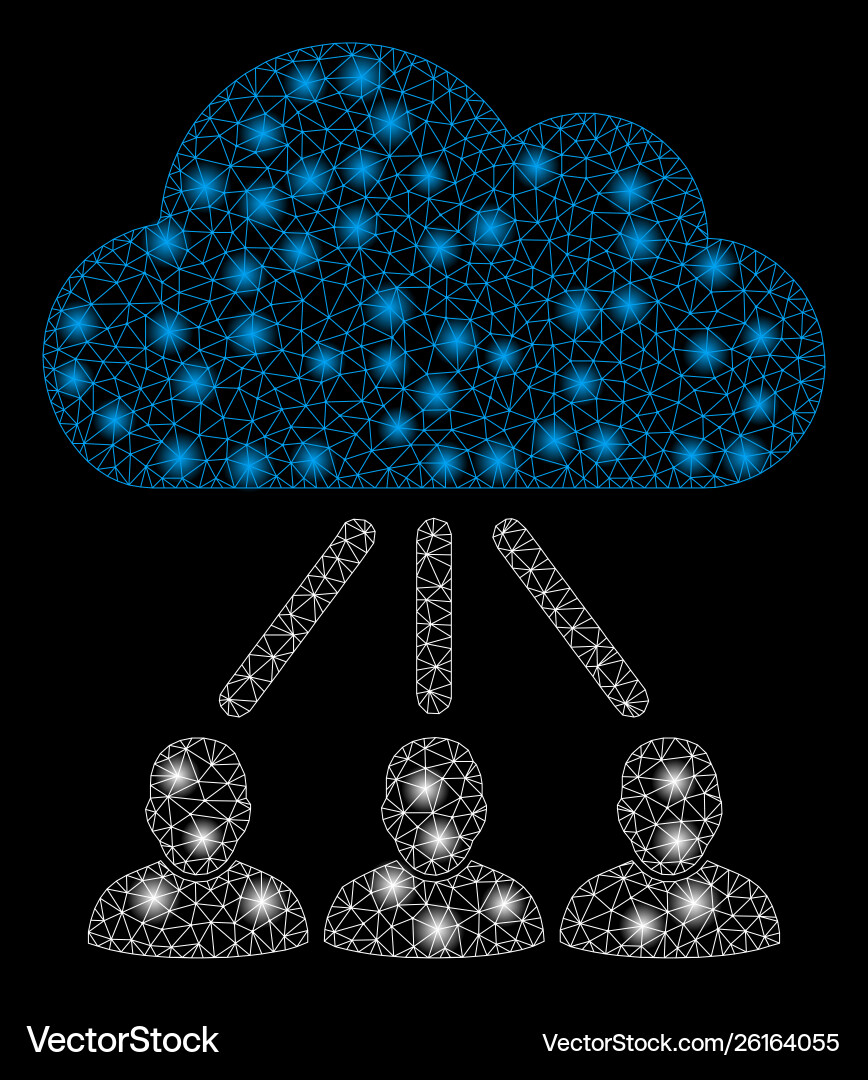 Flare mesh carcass hierarchy with spots Vector Image