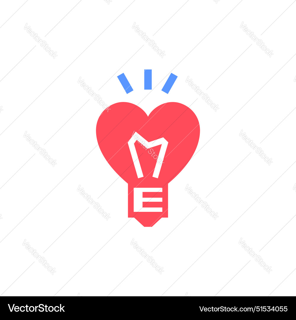 Glühbirnensymbol oder Valentinstag Symbol Glühbirnensymbol oder Valentinstag Symbol vektorbild