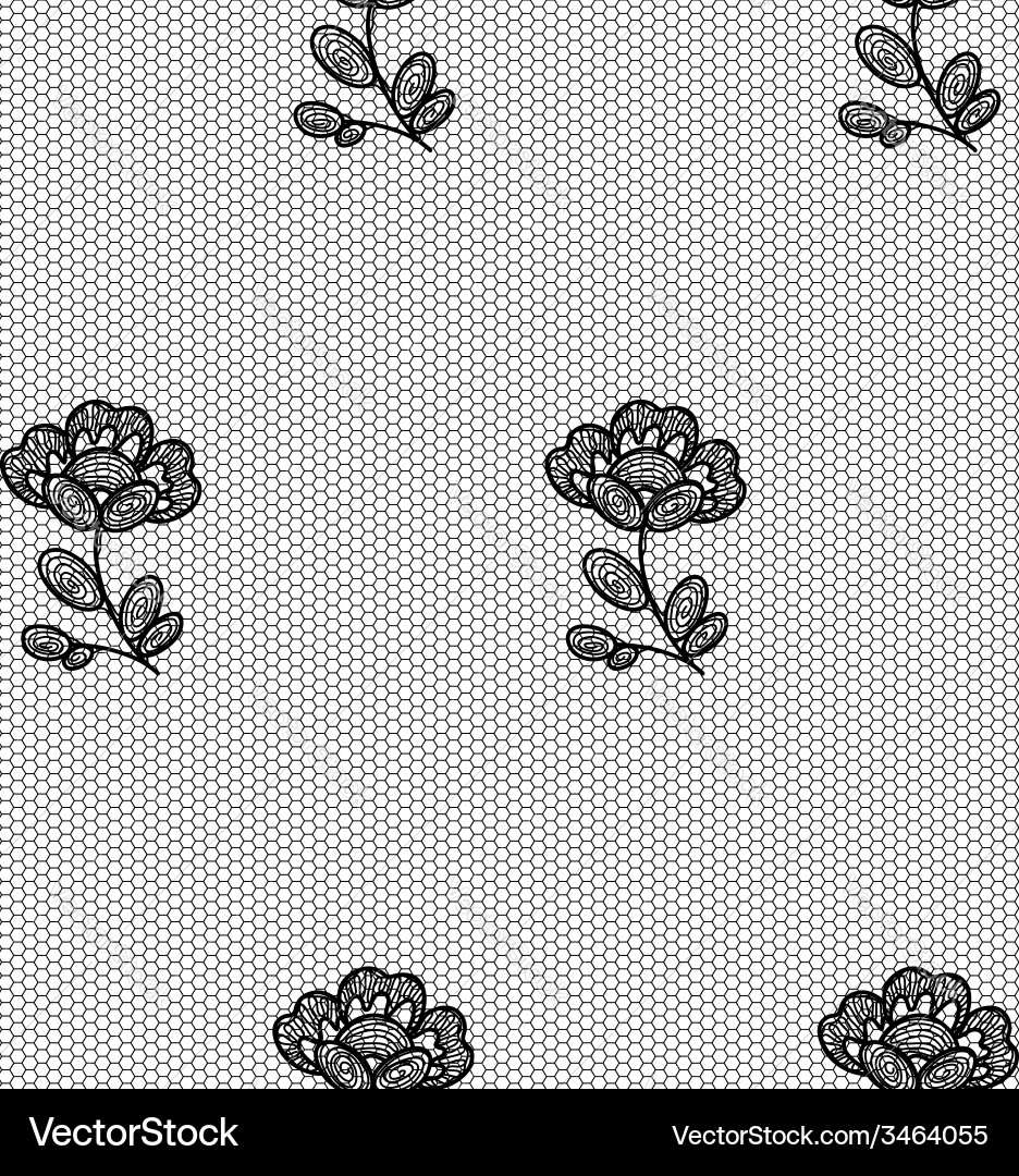 Lacy flower seamless pattern Royalty Free Vector Image