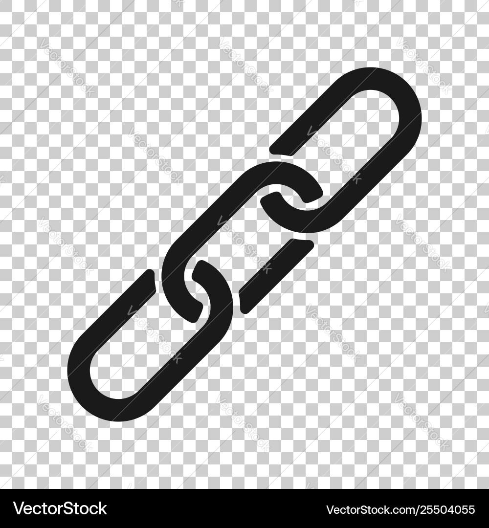 Linked Chain Icon - Connection Symbol vector image