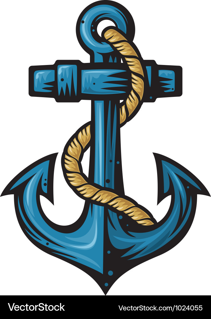 Nautical Anchor Symbol Vector Image