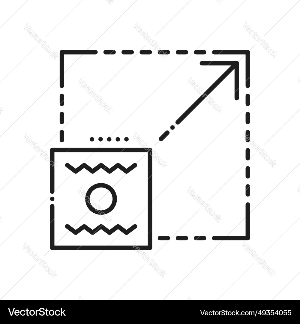 Reduce expand resize and scale line icon vector image
