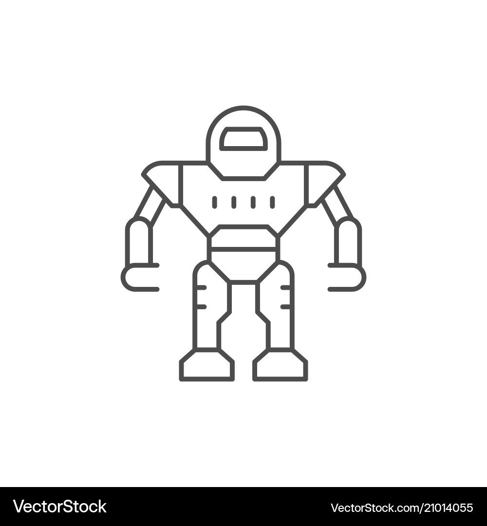 Robot line icon Robot line icon vector image