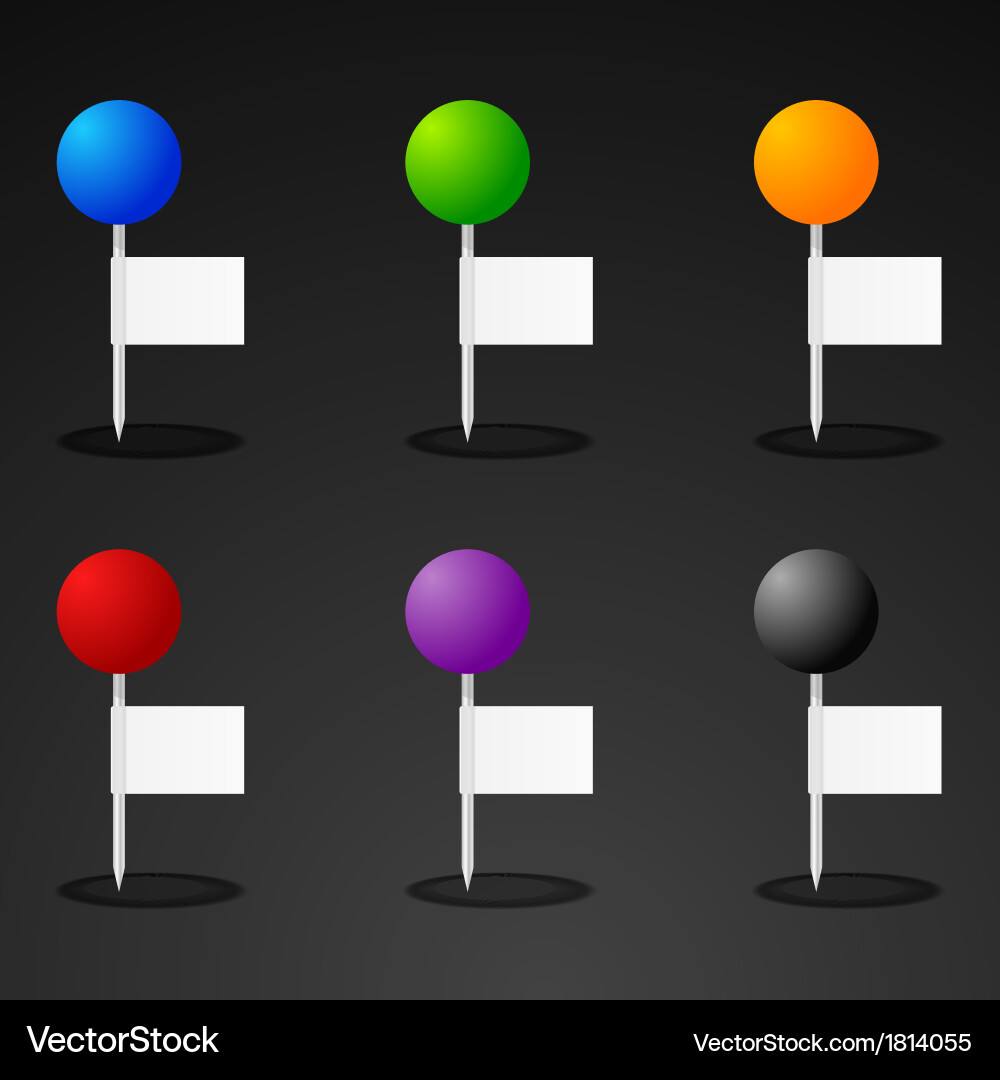 Set of abstract map pointers vector image