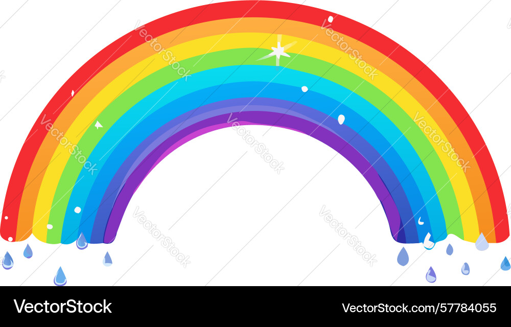 Simple rainbow arch design generative ai Vector Image