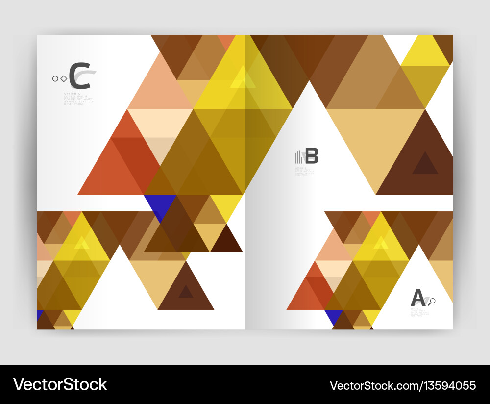 Triangle print template Triangle print template vector image