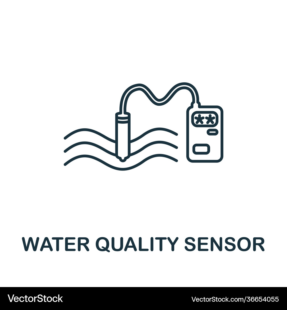 Water quality sensor icon simple element from vector image