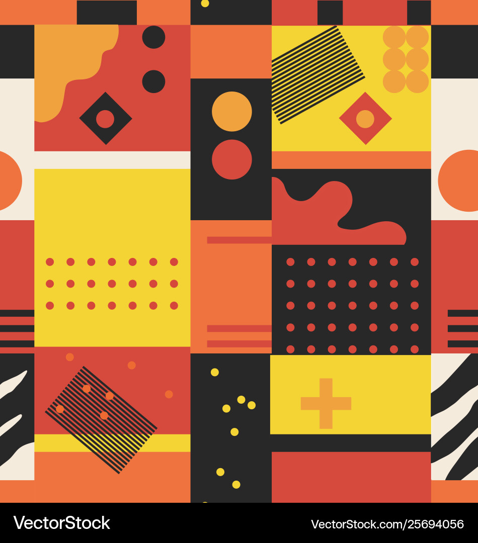 Abstract seamless pattern design with geometric vector image