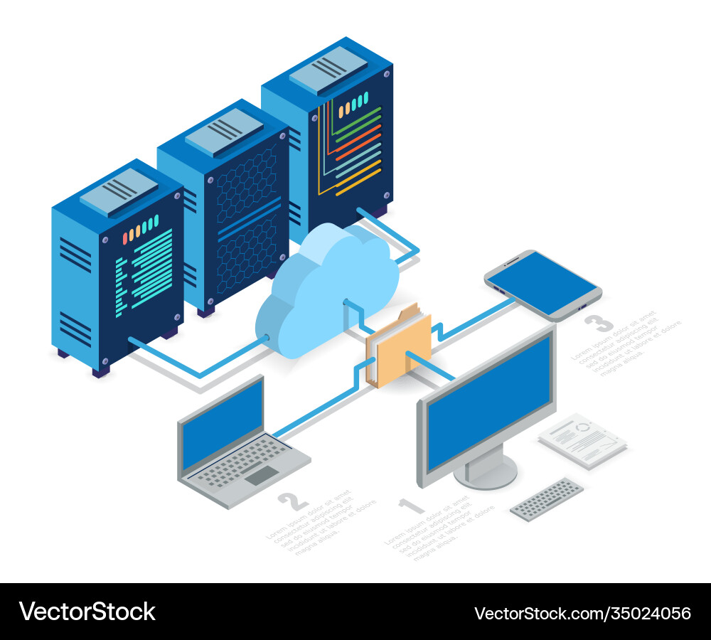 Cloud Computing Technology Diagram Vector Image