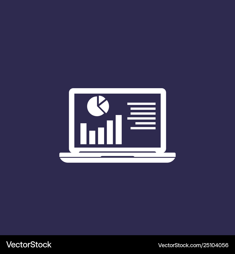 Computer analysis and statistics vector image