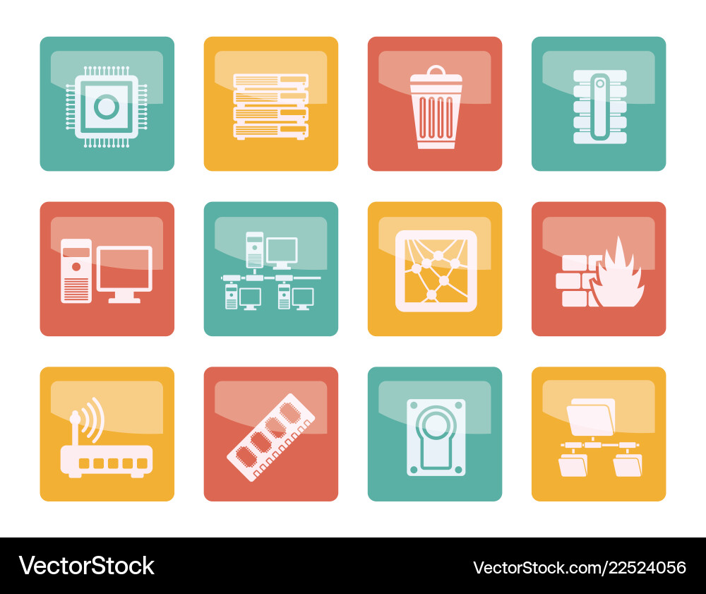 Computer and website icons Computer and website icons vector image