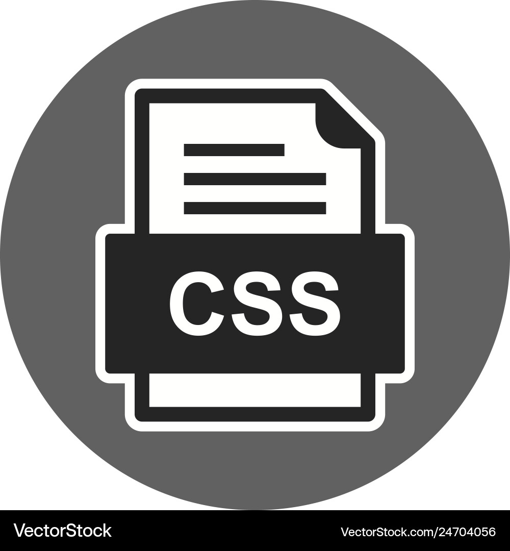 Css file document icon vector image