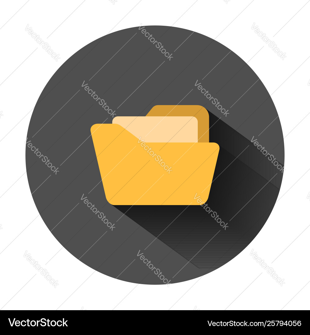 File folder icon in flat style documents archive File folder icon in flat style documents archive Vector Image