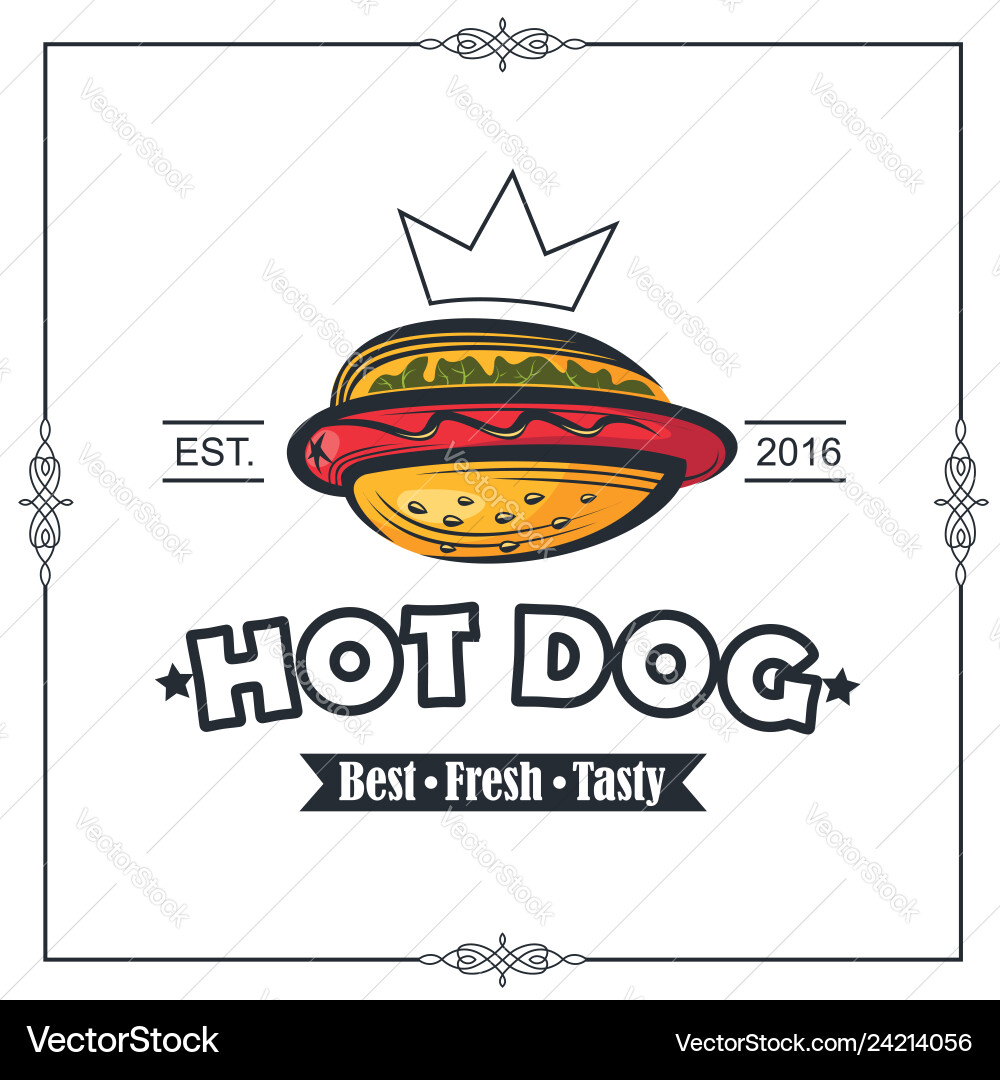 Hot dog poster Hot dog poster Vector Image