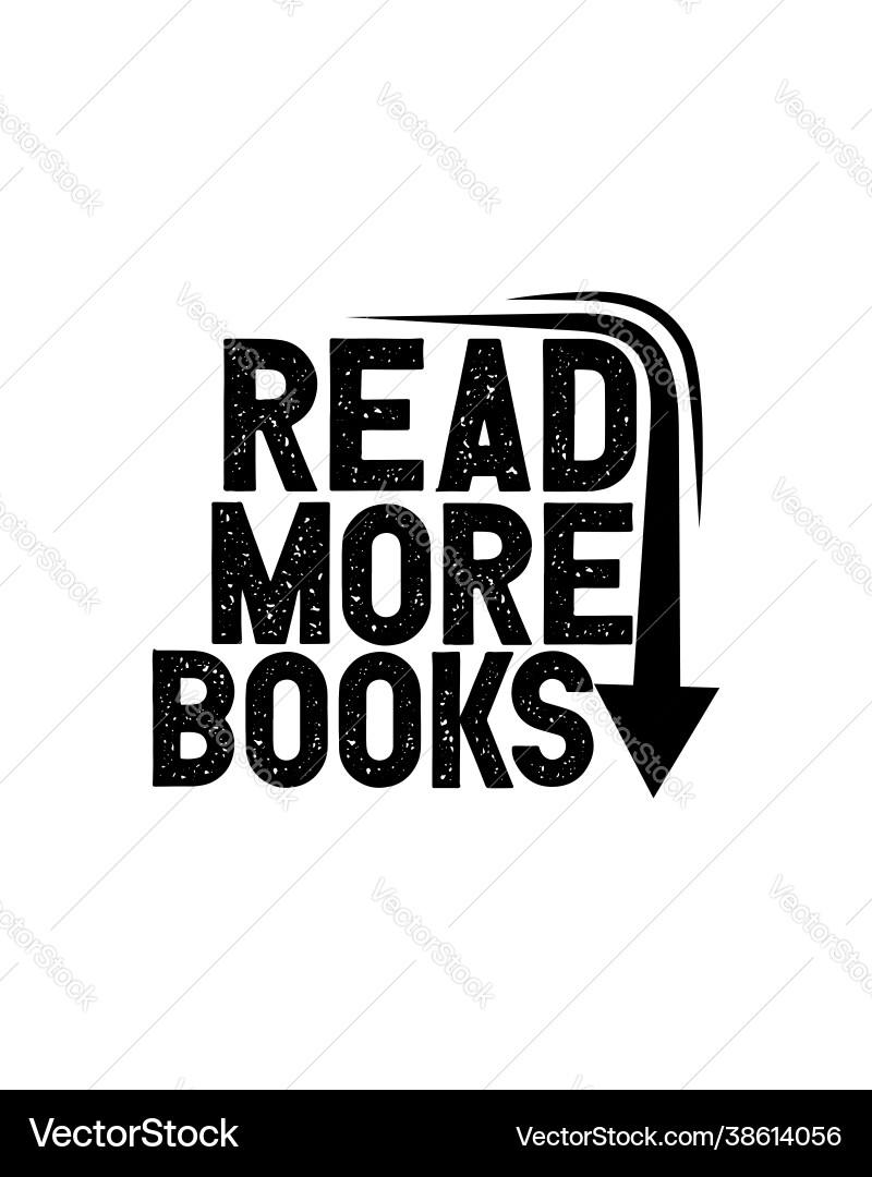 Lesen Sie mehr Bücher Hand gezeichnete Typografie Poster Lesen Sie mehr Bücher Hand gezeichnete Typografie Poster vektorbild