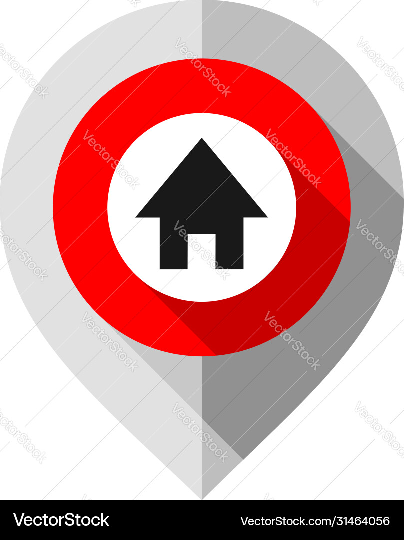 Map pin symbol home gps pointer folded from Map pin symbol home gps pointer folded from vector image