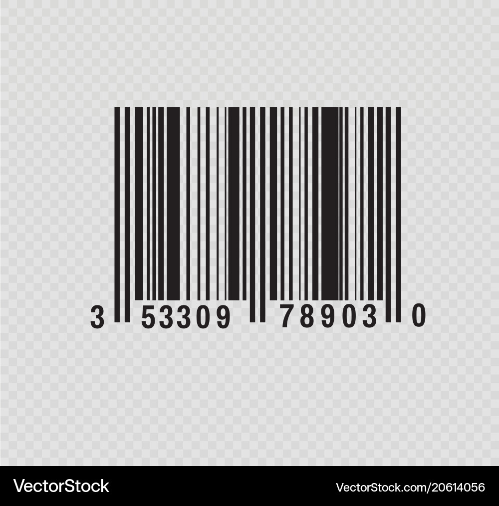 Realistic bar code icon a modern simple flat Realistic bar code icon a modern simple flat vector image