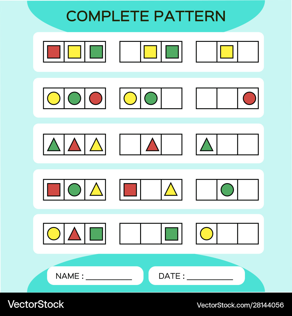 Repeat pattern square grid with colorful shapes Repeat pattern square grid with colorful shapes vector image