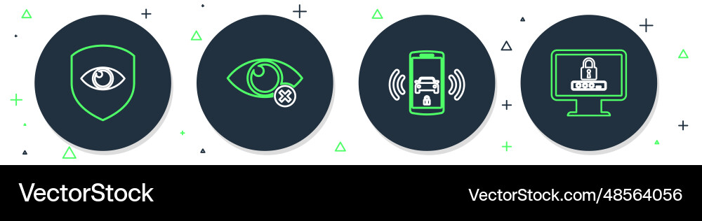 Set line invisible or hide smart car alarm system Set line invisible or hide smart car alarm system vector image